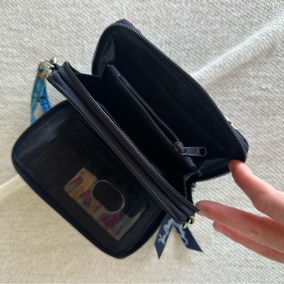 Vera Bradley Purple and Blue Bundle Wallet and Pouch - Picture 4 of 9